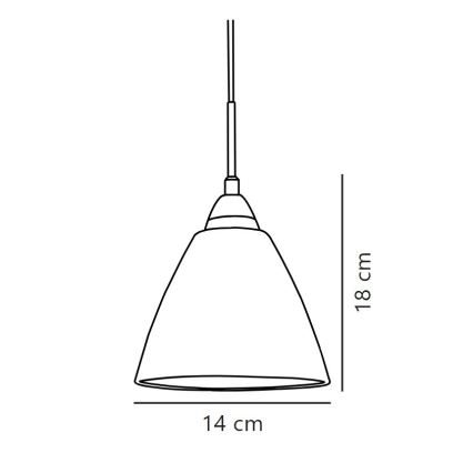 Nordlux - Ljuskrona med textilsladd READ 1xE14/40W/230V skinande krom