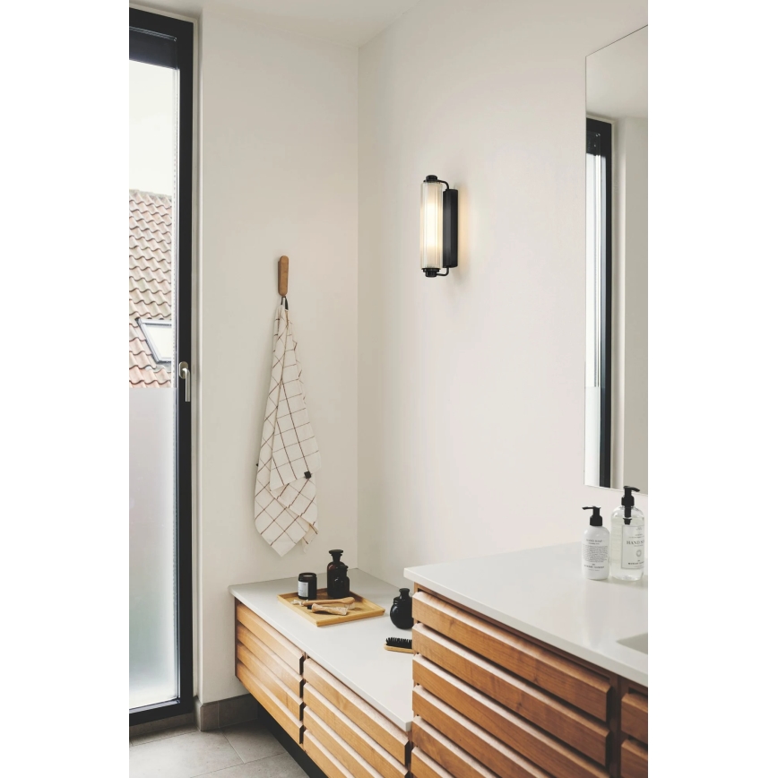 Nordlux - NIMAL spegelbelysning för badrum 2xE14/25W/230V IP44 svart