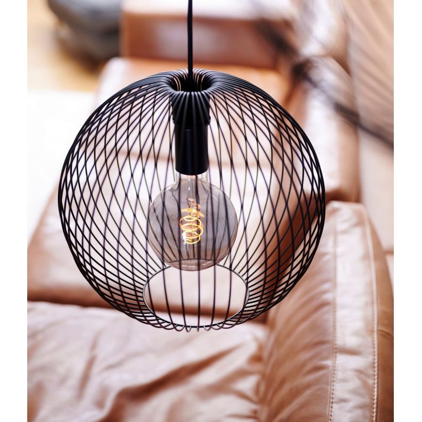 Nordlux - Pendel på kabel BERONI 1xE27/60W/230V svart
