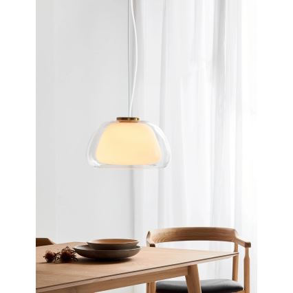 Nordlux - Pendellampa JELLY 1xE27/40W/230V vit/klar