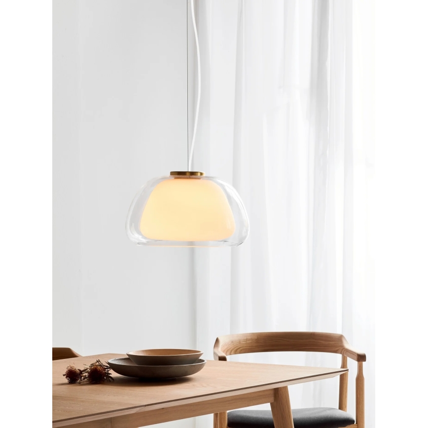 Nordlux - Pendellampa JELLY 1xE27/40W/230V vit/klar