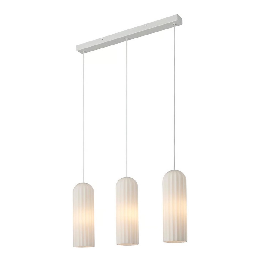 Nordlux - Pendellampa med vajer MIELLA 3xE27/25W/230V vit