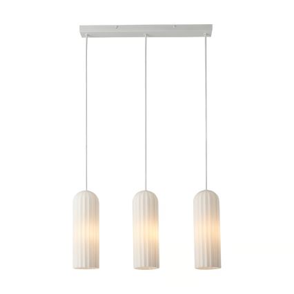 Nordlux - Pendellampa med vajer MIELLA 3xE27/25W/230V vit