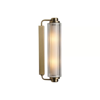 Nordlux - Spegelbelysning för badrum NIMAL 2xE14/25W/230V IP44 mässing