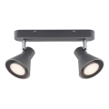Nordlux - Spotlampa EIK 2xGU10/35W/230V grå