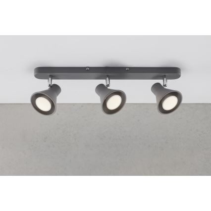Nordlux - Spotlampa EIK 3xGU10/35W/230V grå
