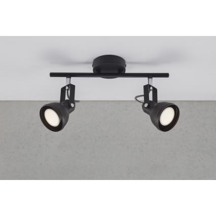 Nordlux - Spotlight ASLAK 2xGU10/35W/230V svart