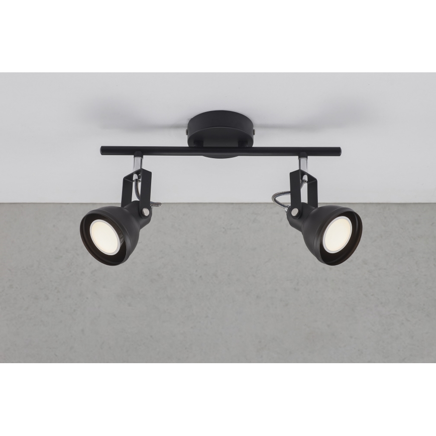 Nordlux - Spotlight ASLAK 2xGU10/35W/230V svart