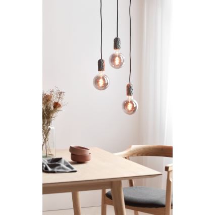Nordlux - Strömkabel HANG 1xE27/40W/230V grå/svart