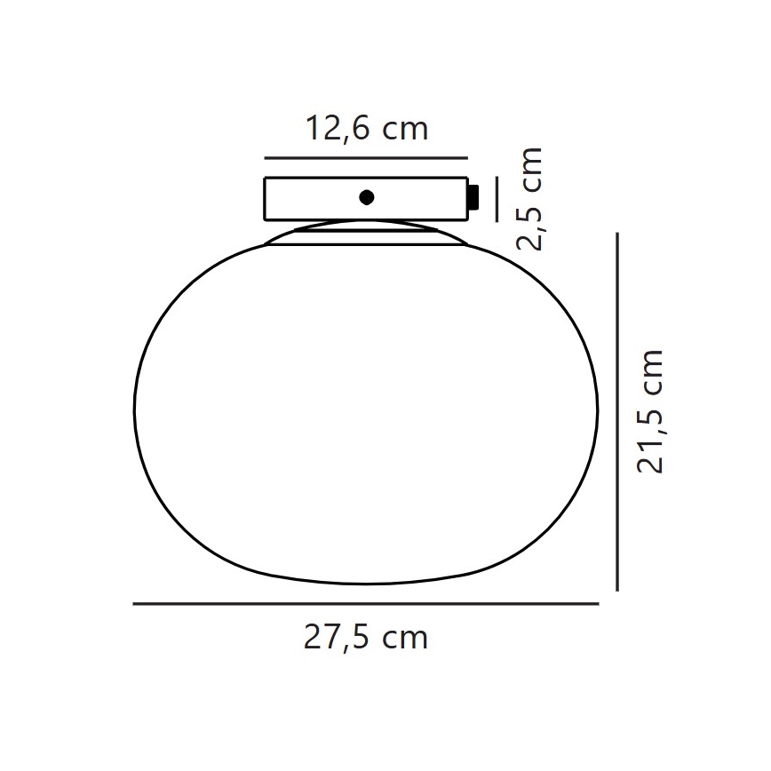 Nordlux - Taklampa ALTON 1xE27/25W/230V diameter 27,5 cm rökig