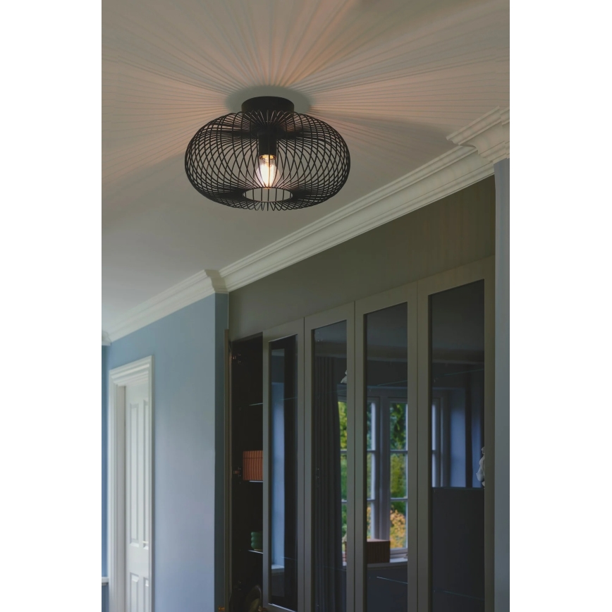 Nordlux - Taklampa BERONI 1xE27/60W/230V Ø 40,3 cm svart