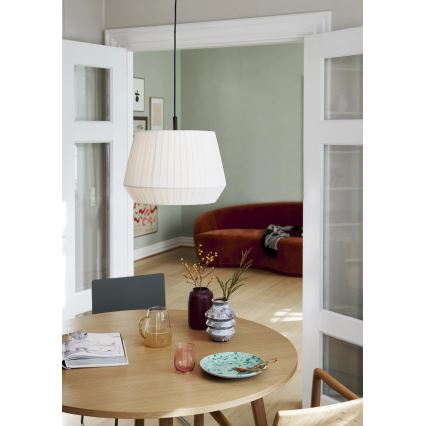 Nordlux - Takpendel på kabel DICTE 1xE27/60W/230V Ø40 cm vit
