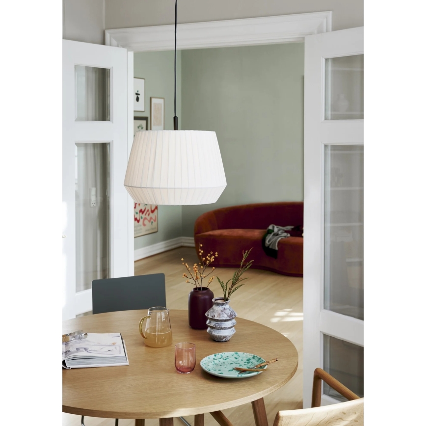 Nordlux - Takpendel på kabel DICTE 1xE27/60W/230V Ø40 cm vit