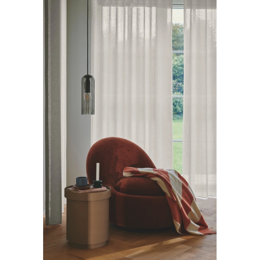 Nordlux - Takpendel på kabel MIELLA 1xE27/25W/230V rökfärgad