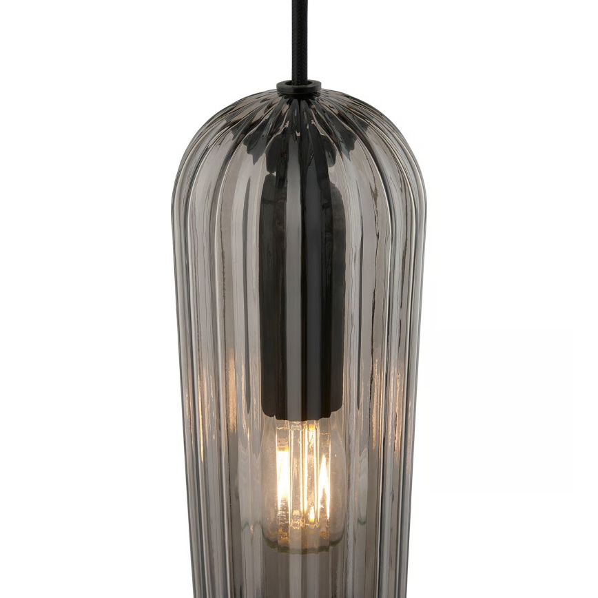 Nordlux - Takpendel på kabel MIELLA 1xE27/25W/230V rökfärgad