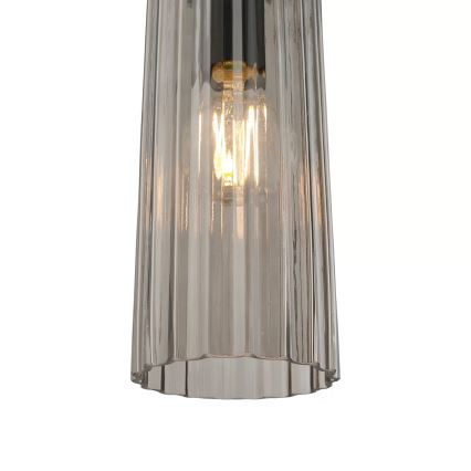 Nordlux - Takpendel på kabel MIELLA 1xE27/25W/230V rökfärgad