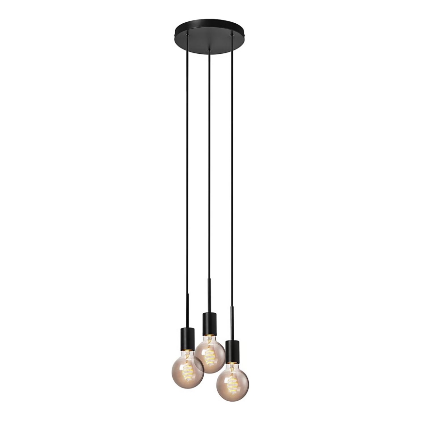 Nordlux - Takpendel på kabel PACO 3xE27/25W/230V svart