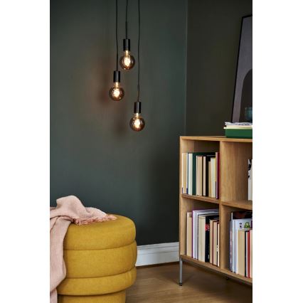 Nordlux - Takpendel på kabel PACO 3xE27/25W/230V svart