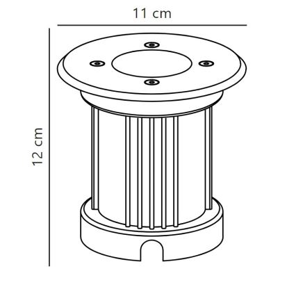 Nordlux - Uppfartslampa för utomhusbruk PATO 1xGU10/35W/230V IP65 matt krom rund