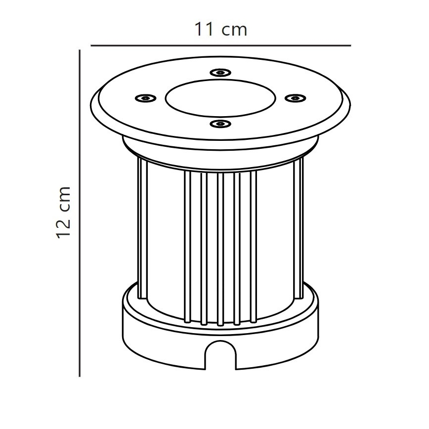 Nordlux - Uppfartslampa för utomhusbruk PATO 1xGU10/35W/230V IP65 matt krom rund