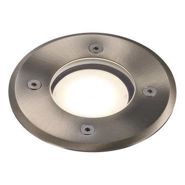 Nordlux - Uppfartslampa för utomhusbruk PATO 1xGU10/35W/230V IP65 matt krom rund