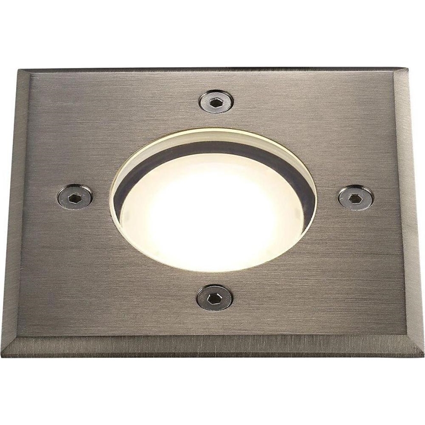 Nordlux - Uppfartslampa för utomhusbruk PATO 1xGU10/35W/230V IP65 matt krom vinklat
