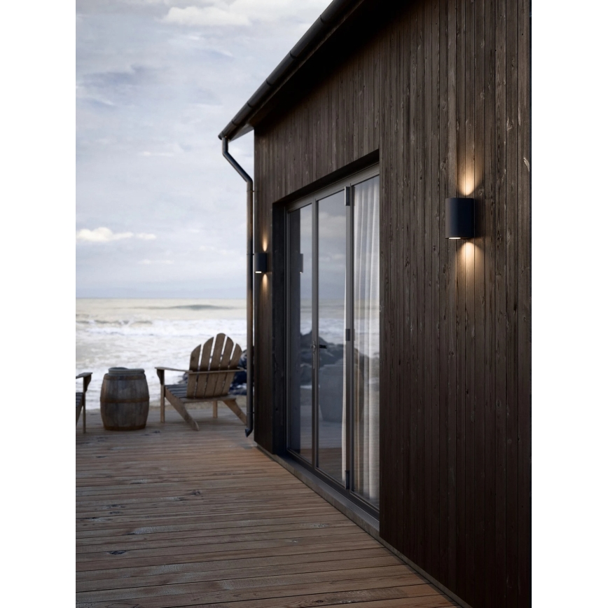 Nordlux - Utomhus väggarmatur CANTO 2xGU10/28W/230V IP44 svart