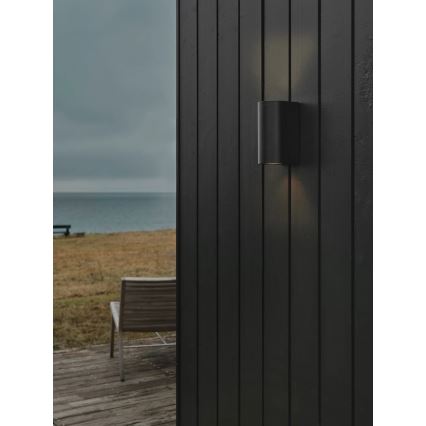 Nordlux - Utomhus väggarmatur CANTO 2xGU10/28W/230V IP44 svart