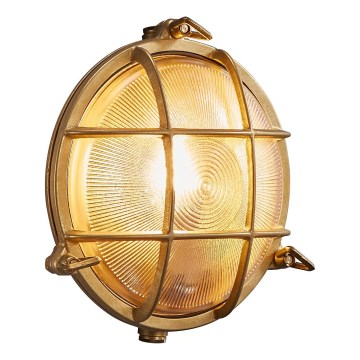 Nordlux - Utomhus väggarmatur POLPERRO 1xE27/12,5W/230V IP64 mässing