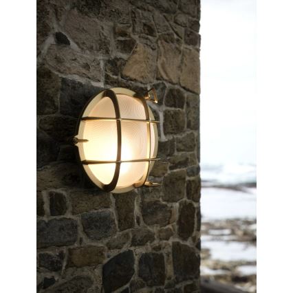 Nordlux - Utomhus väggarmatur POLPERRO 1xE27/12,5W/230V IP64 mässing