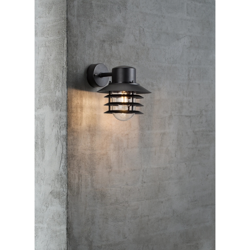 Nordlux - Utomhus väggarmatur VEJERS 1xE27/60W/230V IP54 svart