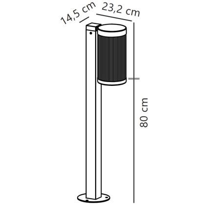 Nordlux - Utomhuslampa COUPAR 1xE27/25W/230V IP54 80 cm vit