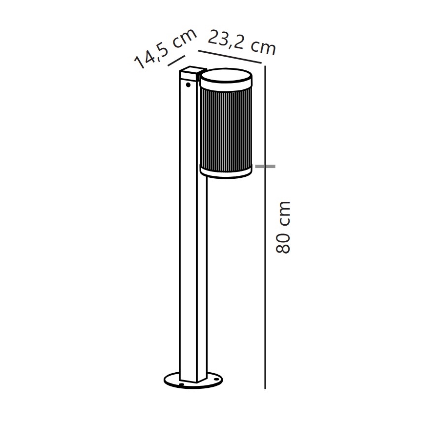 Nordlux - Utomhuslampa COUPAR 1xE27/25W/230V IP54 80 cm vit
