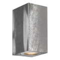 Nordlux - Utomhusväggarmatur CANTO 2xGU10/28W/230V IP44 silverfärgad
