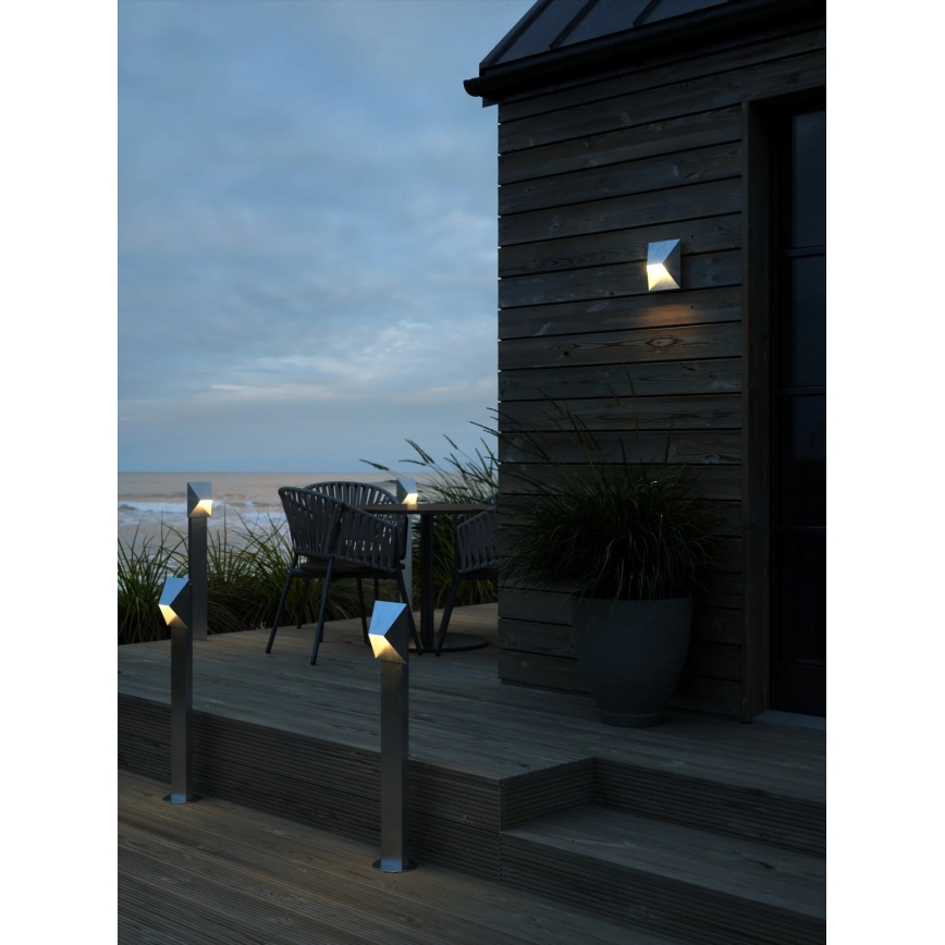 Nordlux - Utomhusväggarmatur PONTIO 1xGU10/25W/230V IP54 silver