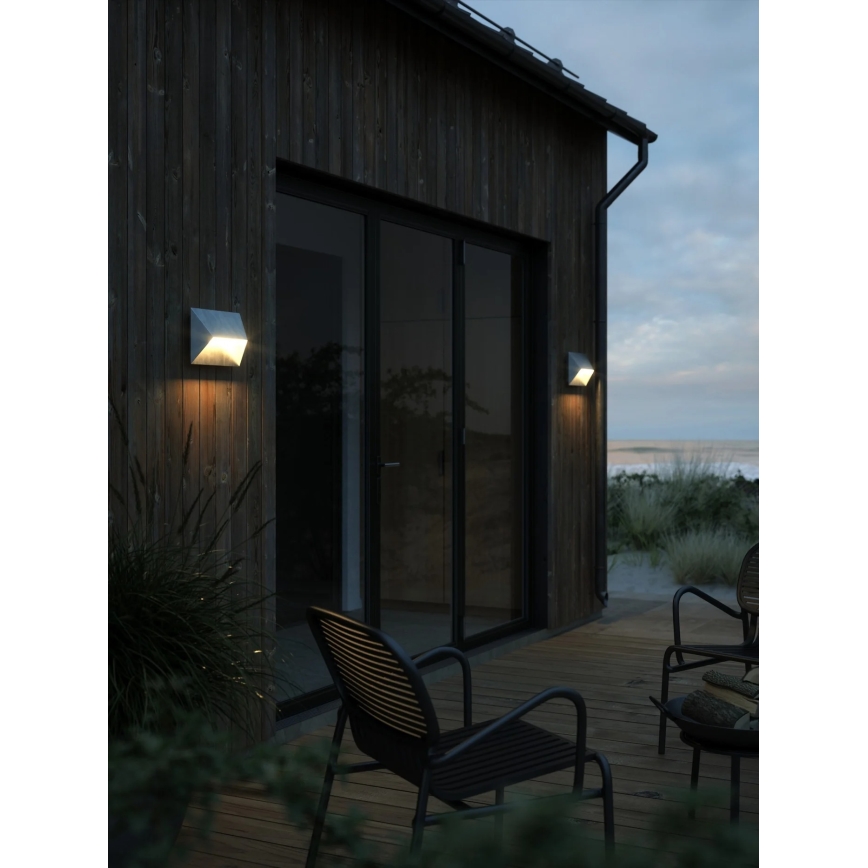 Nordlux - Utomhusväggarmatur PONTIO 2xGU10/25W/230V IP54 silver