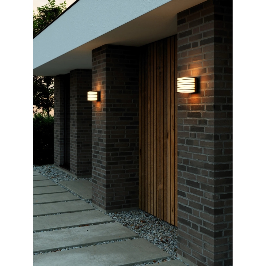 Nordlux - Utomhusvägglampa FLUCTUS 1xE27/15W/230V IP44