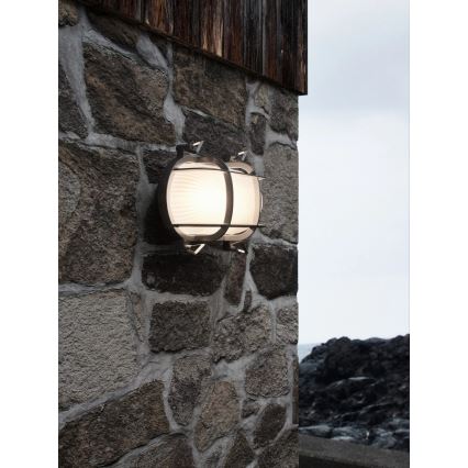 Nordlux - Utomhusvägglampa HELFORD 1xE27/12,5W/230V IP64 grå