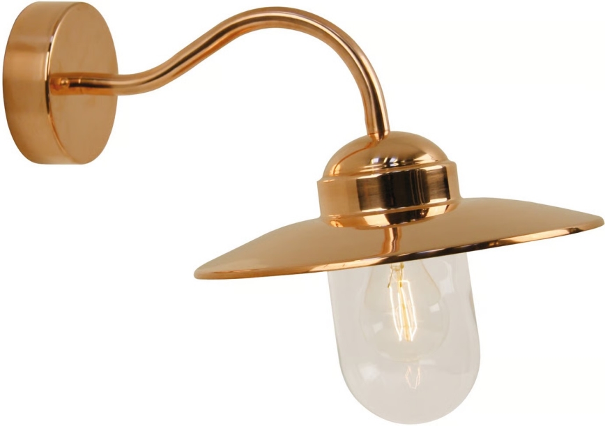 Nordlux - Utomhusvägglampa LUXEMBOURG 1xE27/60W/230V IP54 koppar