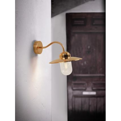 Nordlux - Utomhusvägglampa LUXEMBOURG 1xE27/60W/230V IP54 koppar