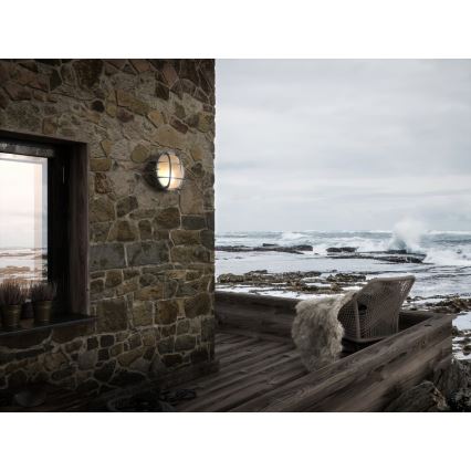 Nordlux - Utomhusvägglampa POLPERRO 1xE27/12,5W/230V IP64 grå