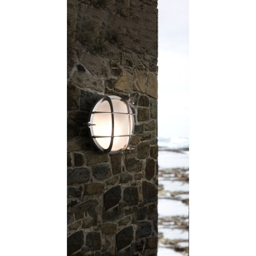 Nordlux - Utomhusvägglampa POLPERRO 1xE27/12,5W/230V IP64 grå