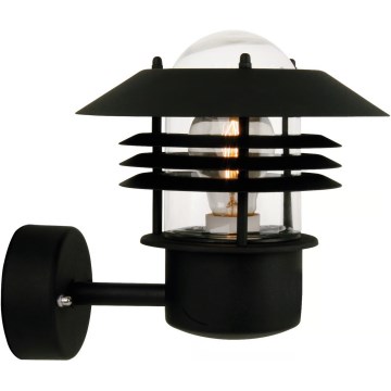 Nordlux - Utomhusvägglampa VEJERS 1xE27/60W/230V IP54 svart