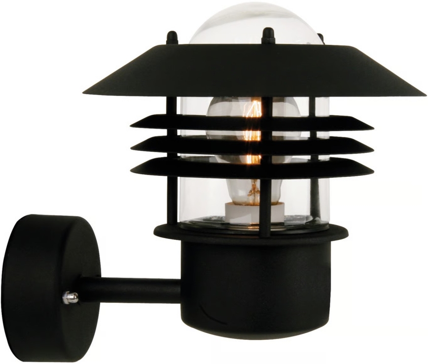 Nordlux - Utomhusvägglampa VEJERS 1xE27/60W/230V IP54 svart