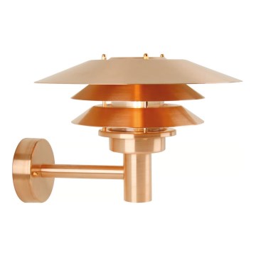 Nordlux - Utomhusvägglampa VENO 1xE27/60W/230V IP54 koppar