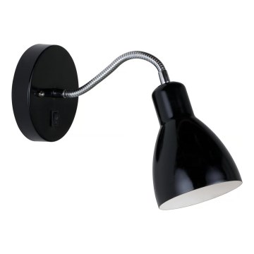 Nordlux - Vägglampa CYCLONE 1xE14/15W/230V svart