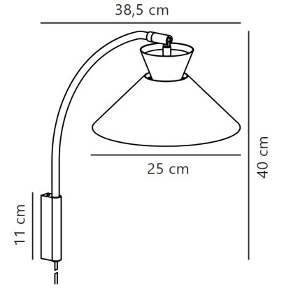 Nordlux - Vägglampa DIAL 1xE27/40W/230V vit
