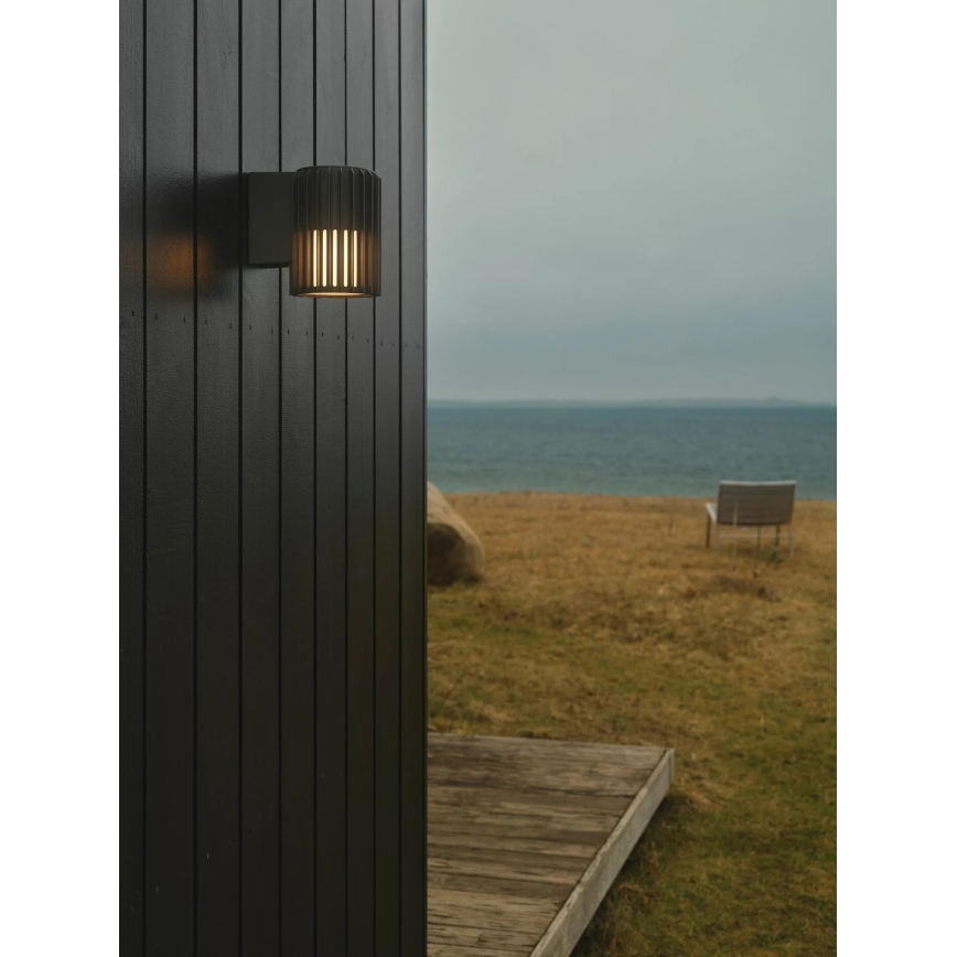 Nordlux - Vägglampa för utomhusbruk ALUDRA 1xE27/15W/230V antracit