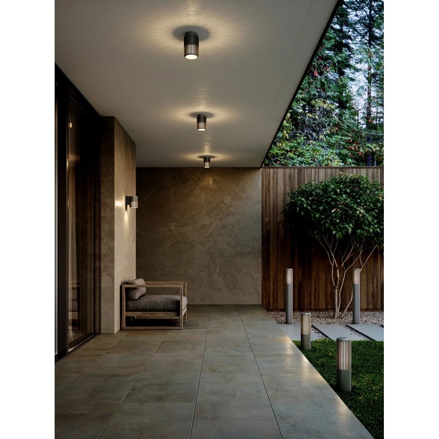 Nordlux - Vägglampa för utomhusbruk ALUDRA 1xE27/15W/230V antracit