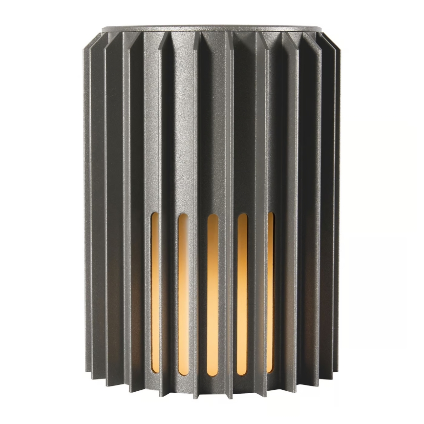 Nordlux - Vägglampa för utomhusbruk ALUDRA 1xE27/15W/230V antracit